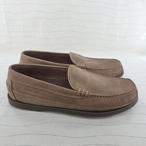 LL Bean Mens Brown Leather Venetian Loafer Moccasin Dress Shoes RN71341 Size 11D